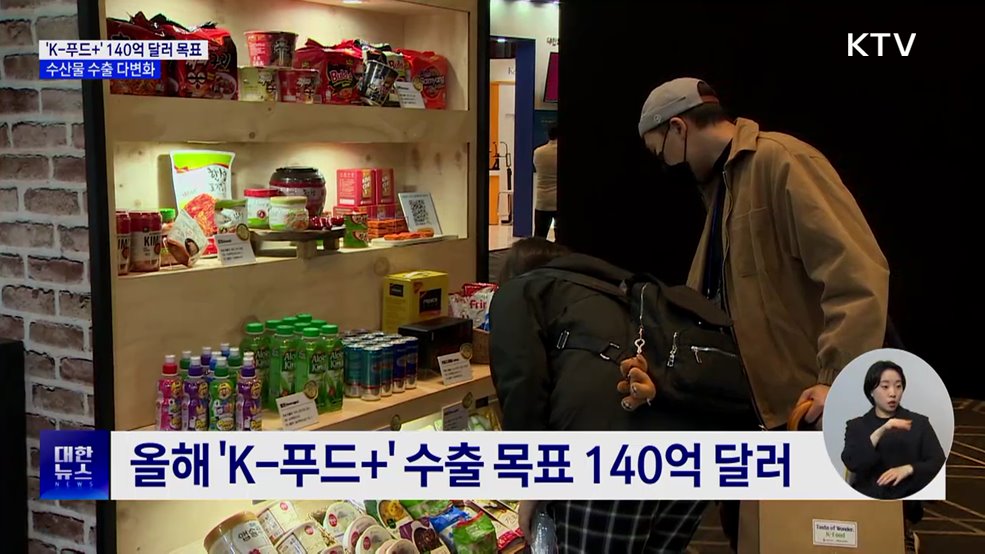 'K-푸드+' 수출 목표 140억 달러···수산물 수출 다변화