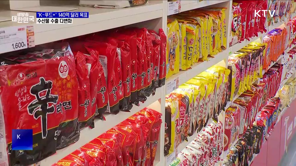 'K-푸드+' 수출 목표 140억 달러···수산물 수출 다변화