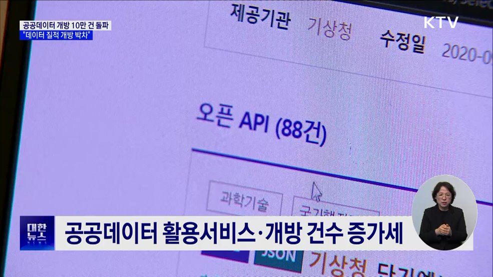 공공데이터 개방 10만 건 돌파···"질적 개방 박차"