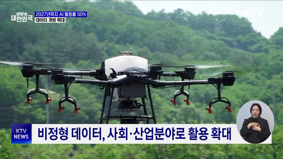 2027년까지 AI 활용률 50%···데이터 개방 확대