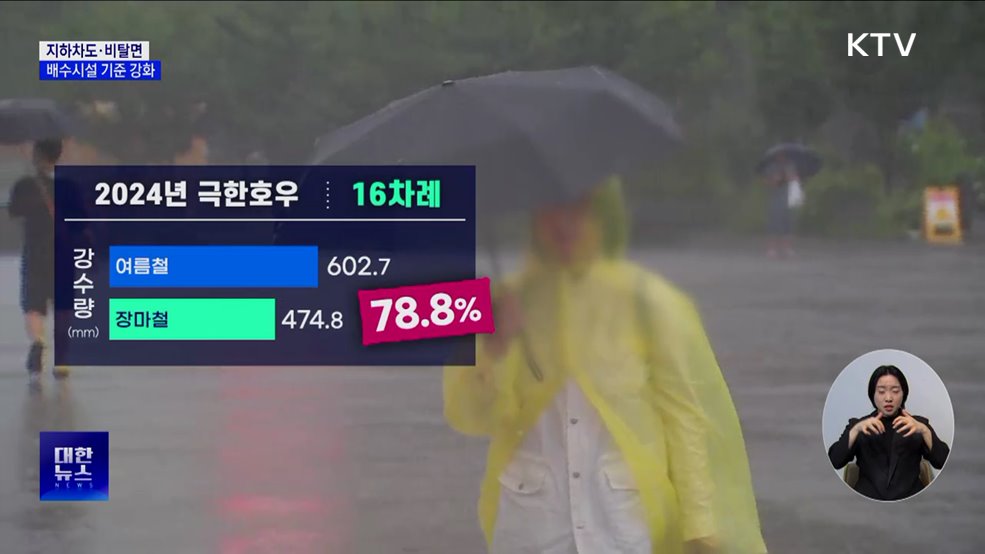 잦아진 집중호우···배수시설 설계기준 강화