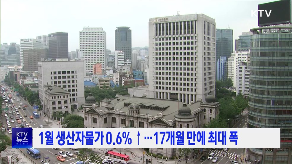 1월 생산자물가 0.6% ↑···17개월 만에 최대 폭