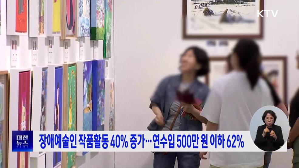 장애예술인 작품활동 40% 증가···연수입 500만원 이하 62%