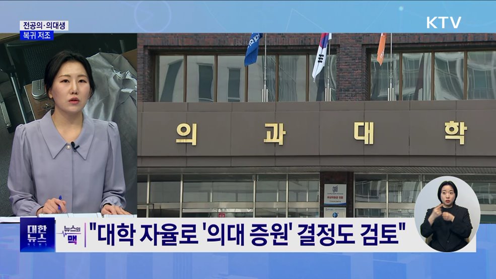 전공의·의대생 복귀 저조···"의료체계 정상화해야" [뉴스의 맥]