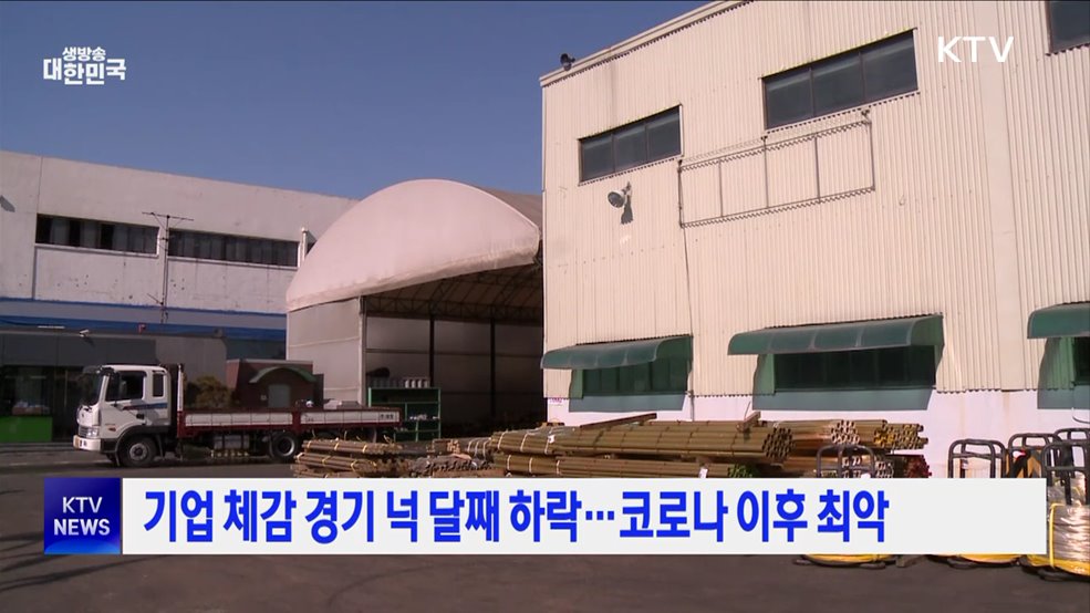 기업 체감 경기 넉 달째 하락···코로나 이후 최악