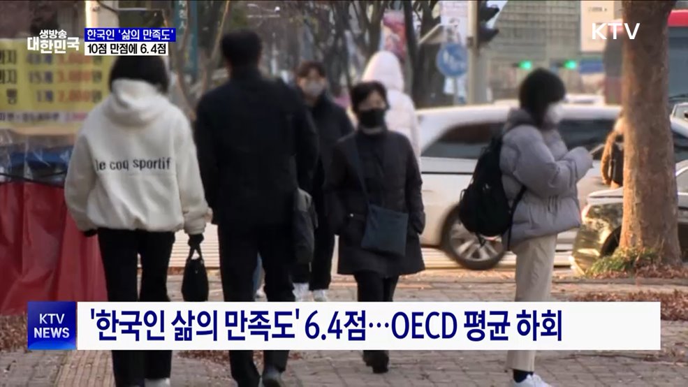 한국인 '삶의 만족도' 10점 만점에 6.4점