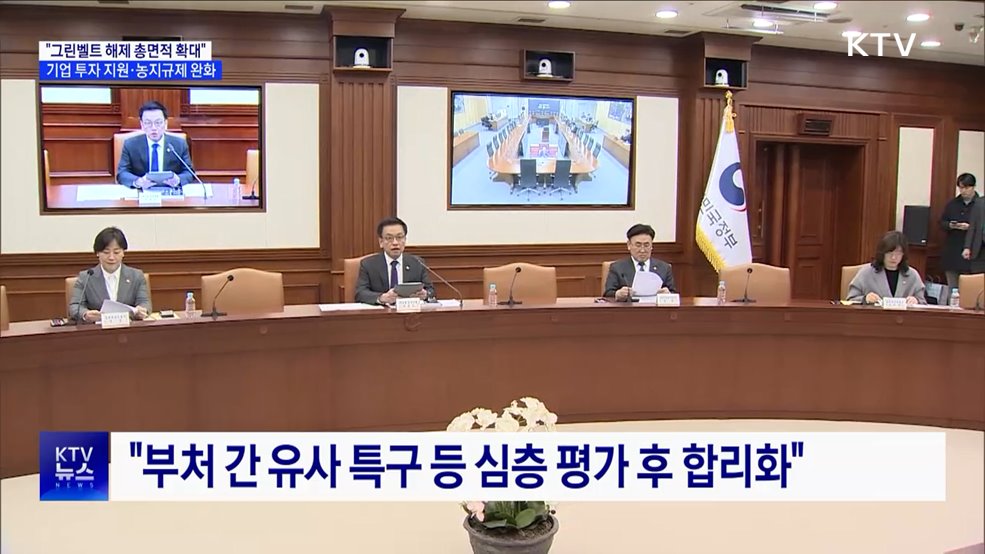 "그린벨트 해제 총면적 확대···1조 원 규모 과학기술펀드 조성"