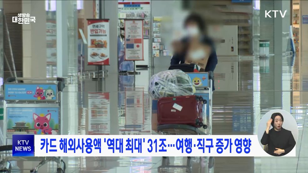 카드 해외 사용액 '역대 최대' 31조 ···여행·직구 증가 영향