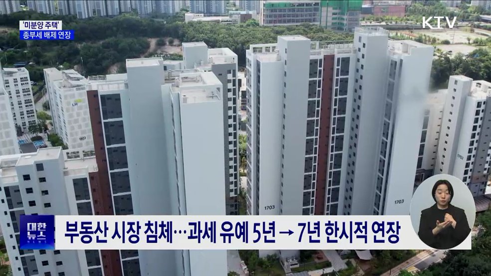 '미분양 주택' 종부세 배제기간 연장···R&D 세액공제 확대