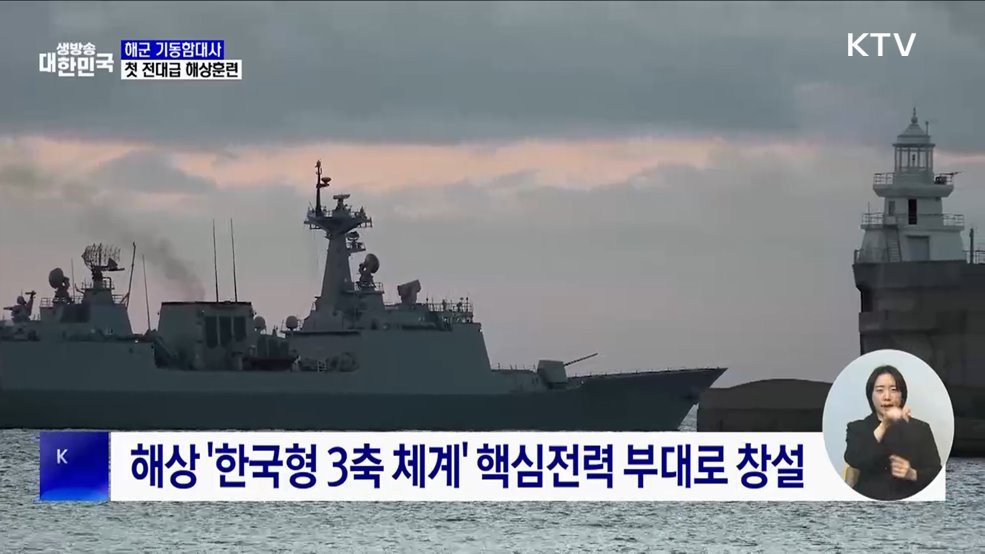 해군 기동함대사, 창설 이후 첫 전대급 해상훈련