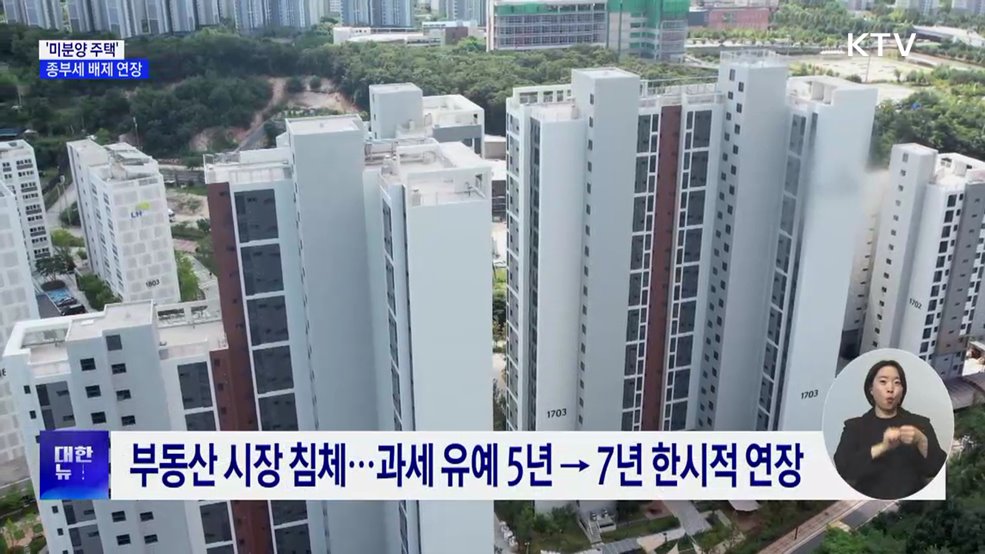 '미분양 주택' 종부세 배제기간 연장···R&D 세액공제 확대