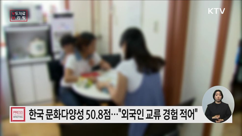 국민 27.3% 문화다양성 알고, 21.7% 관련 교육받아