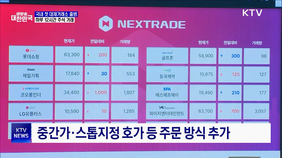국내 첫 대체거래소 출범···하루 12시간 주식 거래