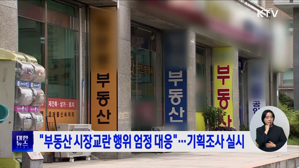 "부동산 시장 교란 행위 엄정 대응"···기획조사 실시