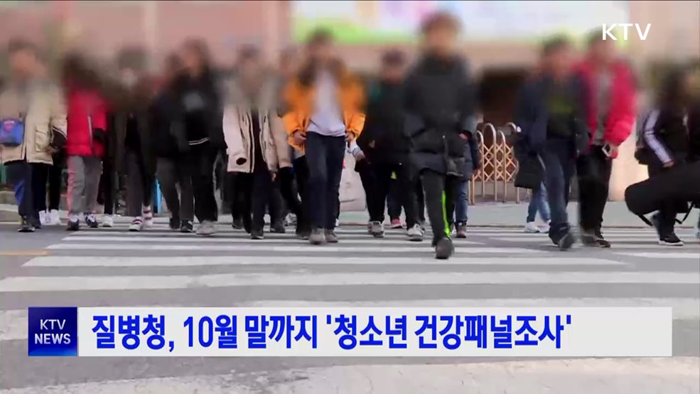 질병청, 10월 말까지 '청소년 건강패널조사'