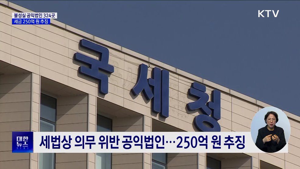 기부금 사적 유용···공익법인 324곳 적발