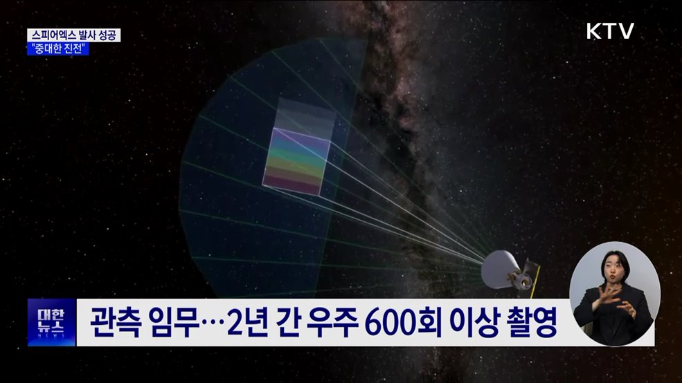 우주망원경 '스피어엑스' 발사 성공···"중대한 진전"