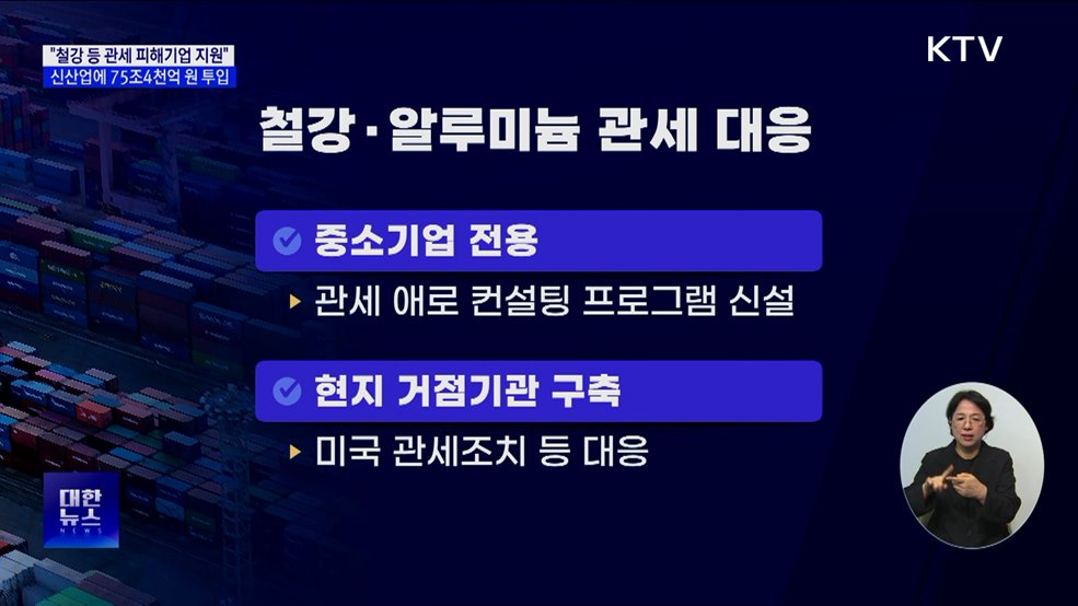 "중소기업 관세 애로 적극 해소···신산업에 75조4천억 지원"