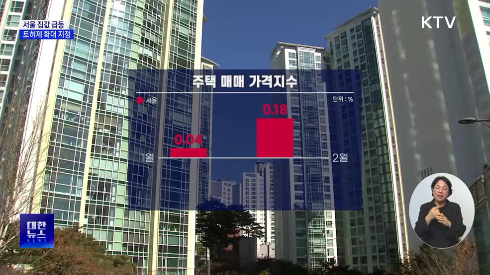 "강남3구·용산구 토지거래허가구역 지정"
