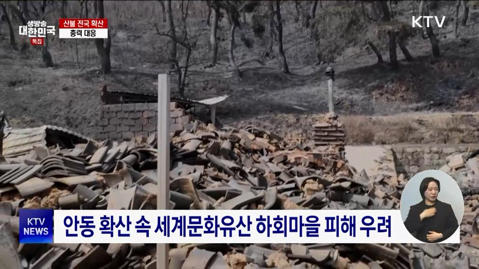 국가유산 재난 위기경보 '심각' 발령···수용자 500명 이송