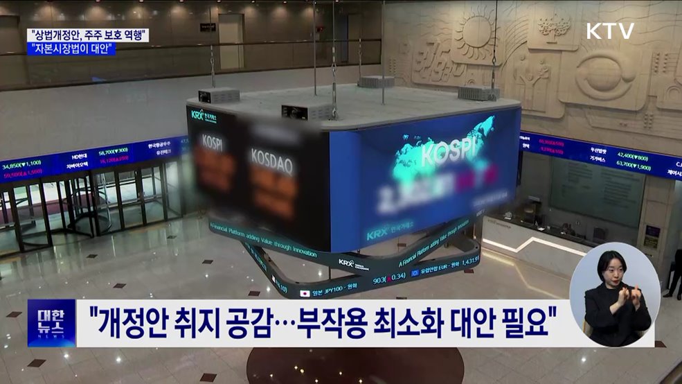 "상법개정안, 주주 보호 역행···국가경제에 악영향"