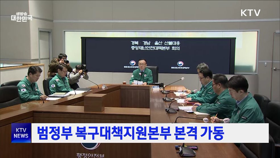 범정부 복구대책지원본부 본격 가동