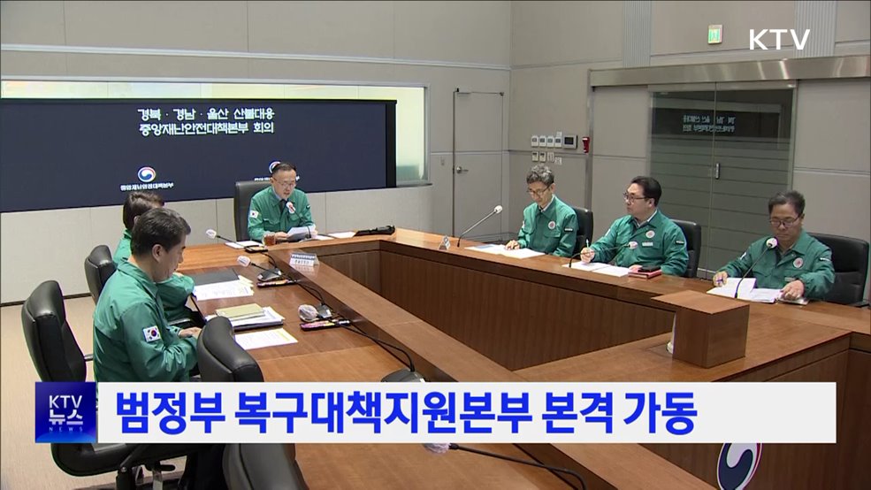 범정부 복구대책지원본부 본격 가동