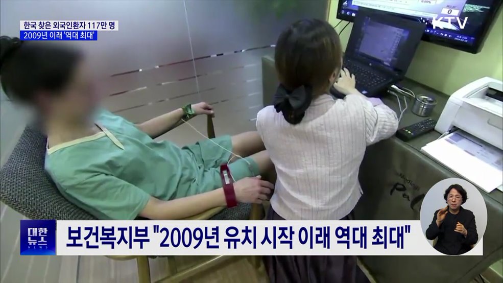 한국 찾은 외국인환자 117만 명···'역대 최대'