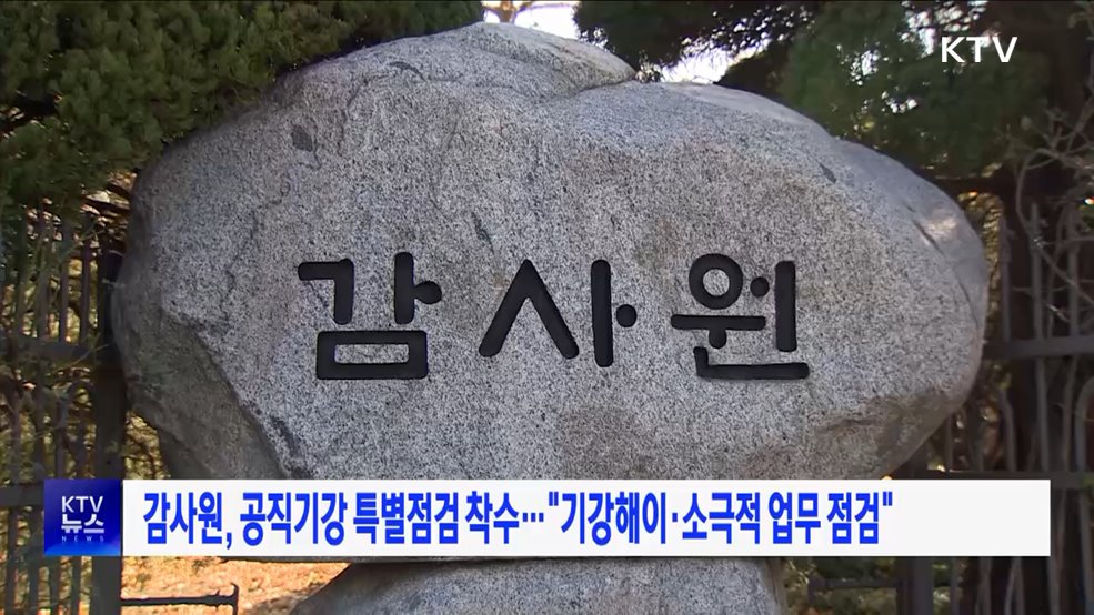 감사원, 공직기강 특별점검 착수···"기강해이·소극적 업무 점검"