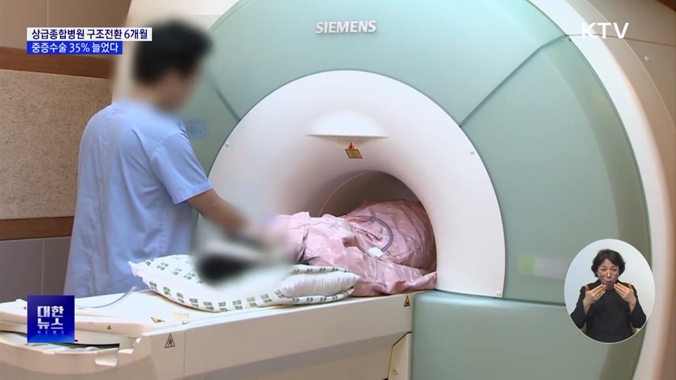 상급종합병원 구조전환 순항···중증수술 35%↑