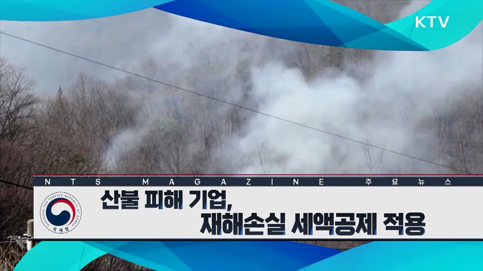 산불 피해 기업, 재해손실 세액공제 적용