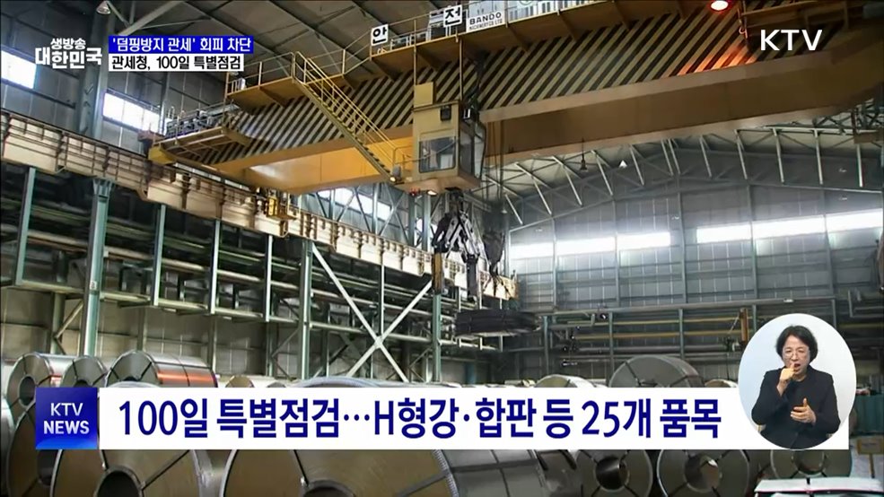 '덤핑방지 관세' 회피 차단···100일 특별점검