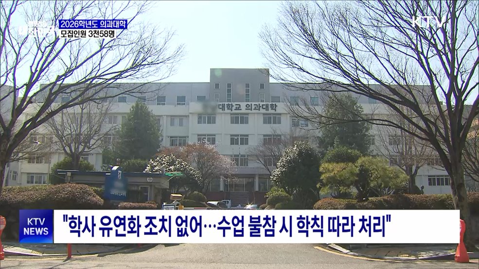 내년 의대 모집인원 3천58명···"의대교육 정상화에 총력"