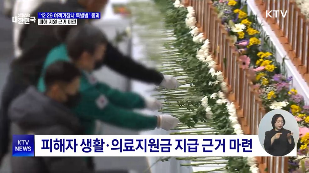 '12·29 여객기참사 특별법' 국회 통과···지원 근거 마련