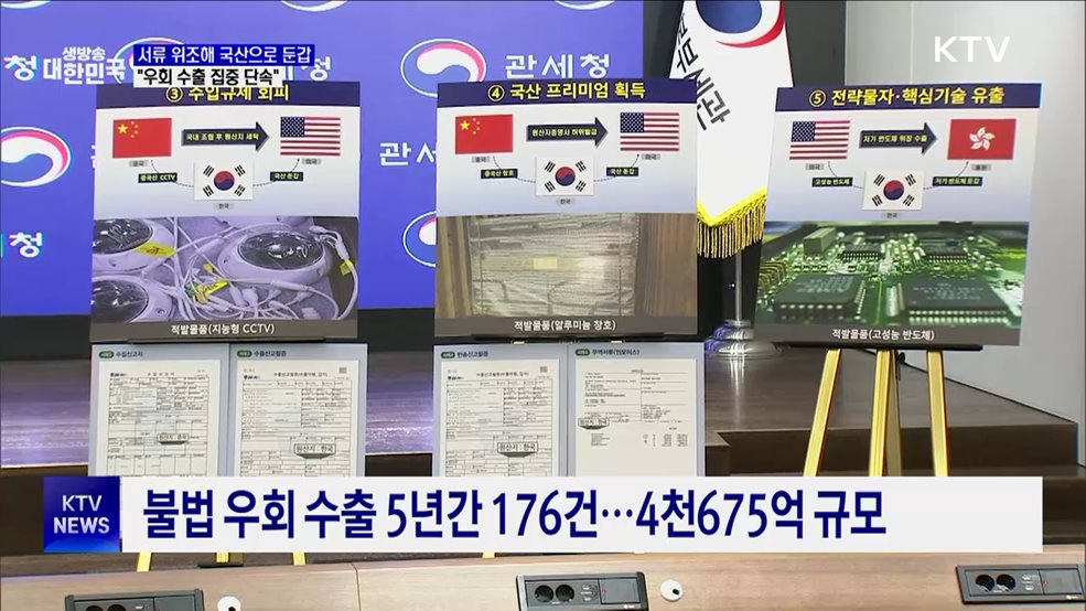 서류 위조해 국산으로 둔갑···"우회 수출 집중 단속"