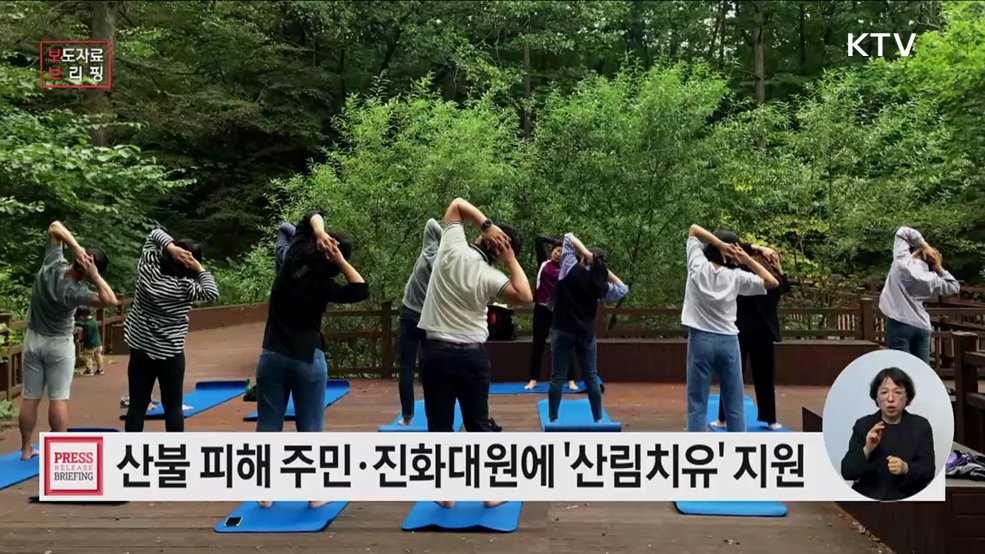 산불재난 트라우마, 산림치유로 회복하세요