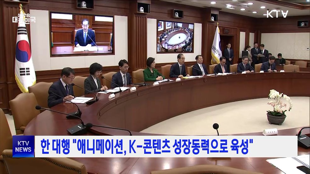 한 대행 "애니메이션, K-콘텐츠 성장동력으로 육성"