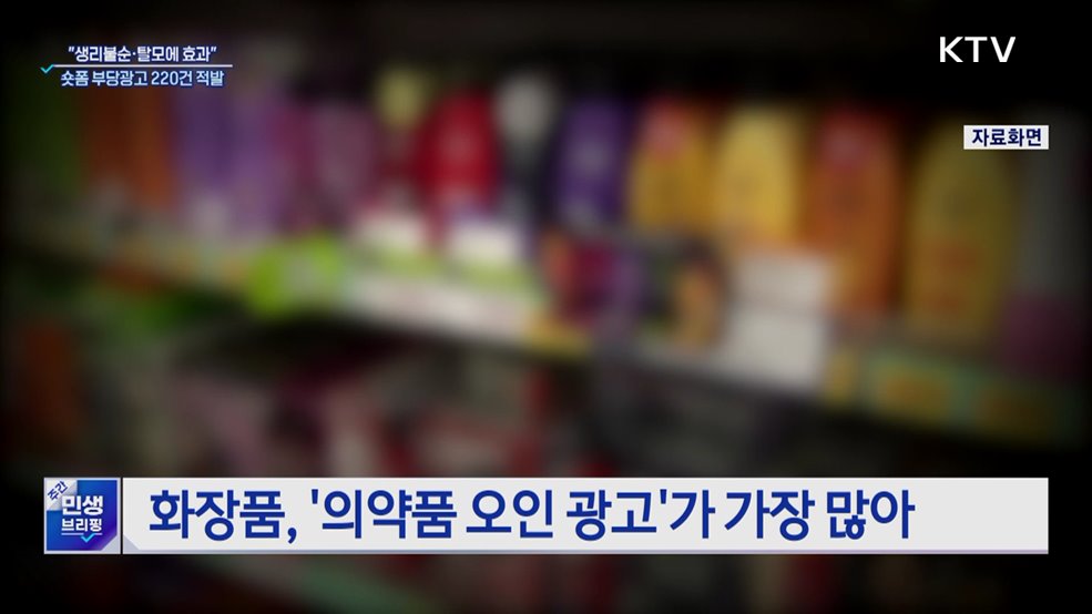 "생리불순·탈모에 효과"···숏폼 부당광고 220건 적발