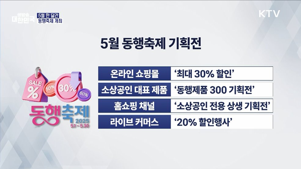 가정의 달 5월, 동행축제로 소비촉진 [오늘의 이슈]