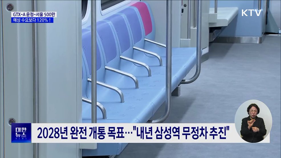 GTX-A 운정~서울 이용자 넉 달 만에 500만 명 돌파