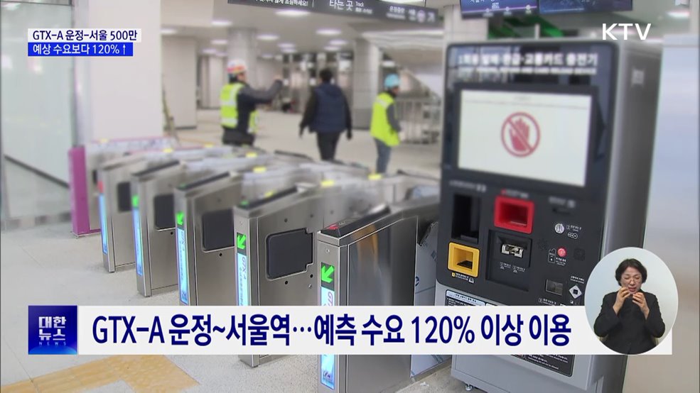 GTX-A 운정~서울 이용자 넉 달 만에 500만 명 돌파