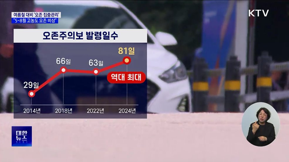 여름철 대비 '오존 집중관리'···"5~8월 고농도 오존 비상"