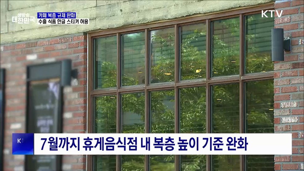 카페 복층 활용 완화···수출 불발 식품 국내 소비 허용