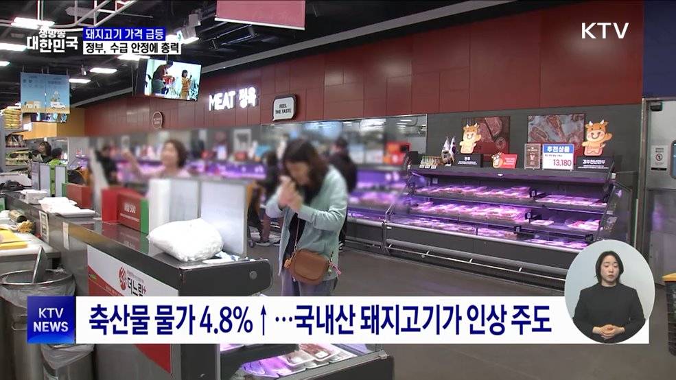 돼지고기 가격 급등···정부, 수급 안정에 총력