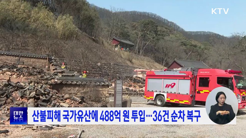 산불피해 국가유산에 488억 원 투입···36건 순차 복구