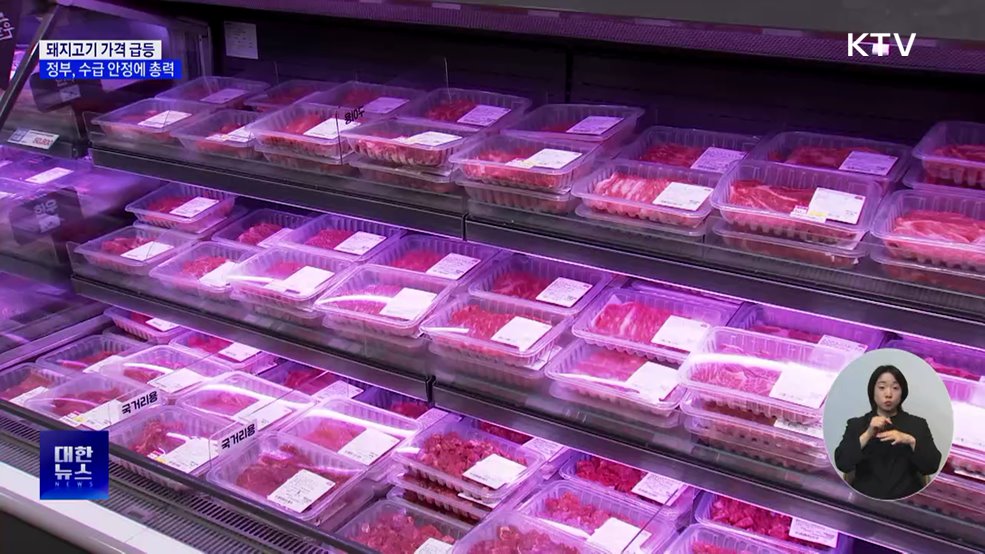 돼지고기 가격 급등···정부, 수급 안정에 총력
