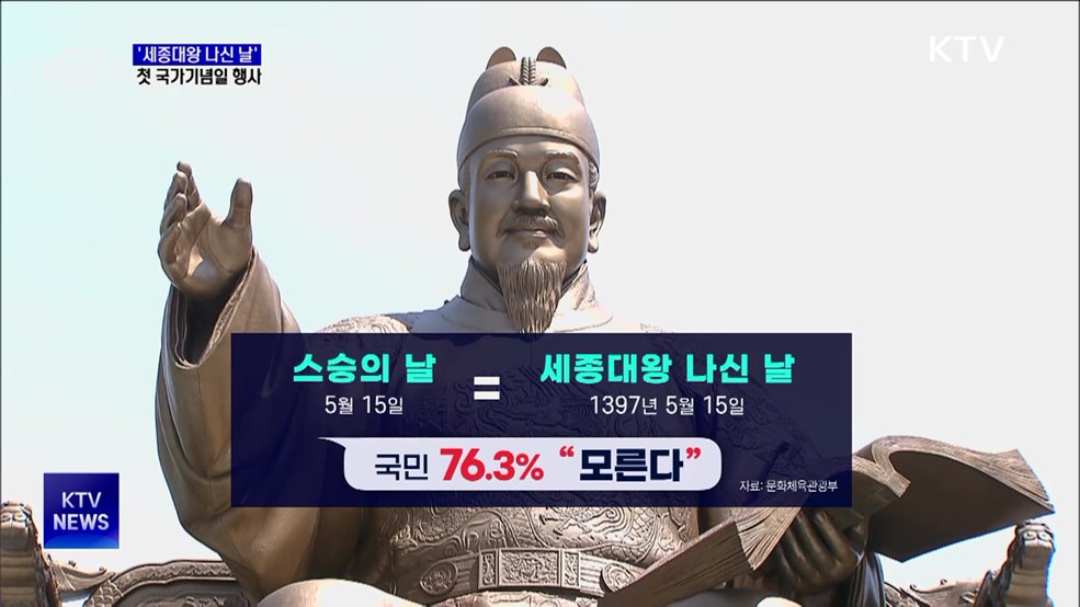국가기념일 '세종대왕 나신 날'···첫 기념식 개최