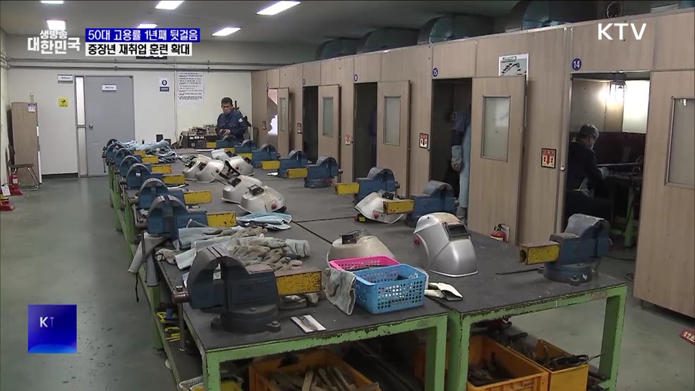50대 고용률 1년째 뒷걸음···중장년 재취업 훈련 확대