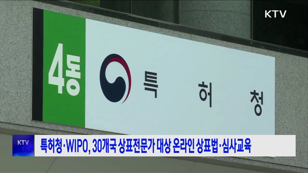 특허청·WIPO, 30개국 상표전문가 대상 온라인 상표법·심사교육