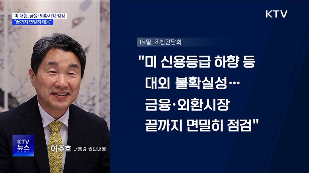 이 대행, 금융·외환시장 점검···"면밀히 대응"